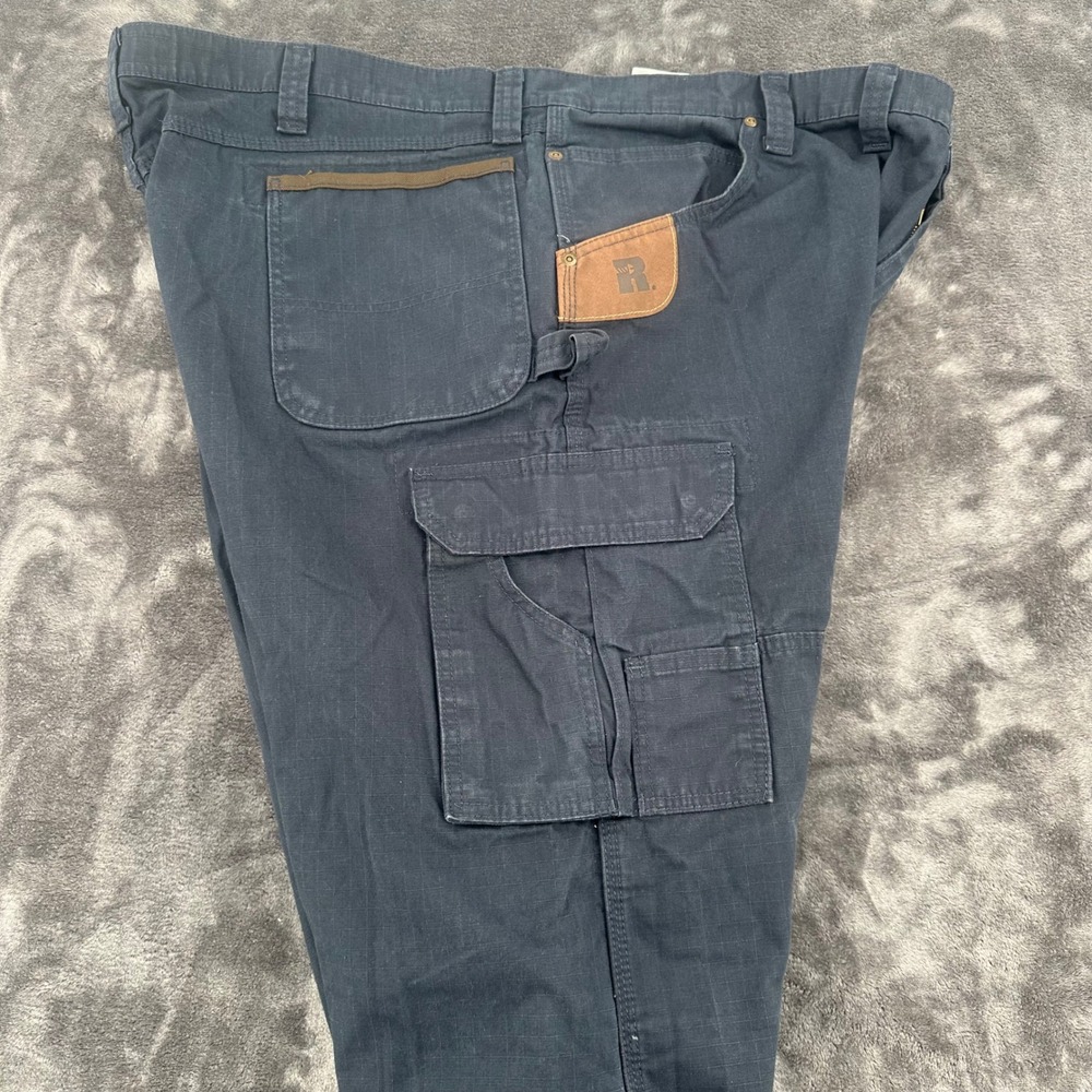 Wrangler Riggs Workwear Mens 44x30 Navy Blue Ripstop Cargo Pants 103W060NY - Picture 2 of 9